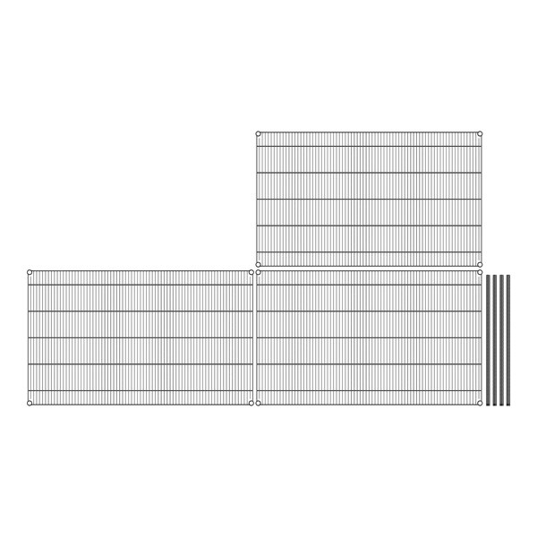 A white grid of metal rods.