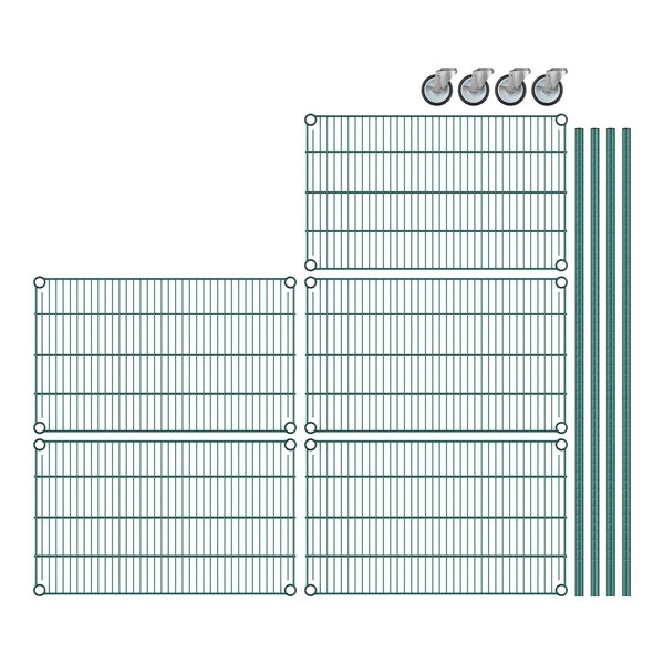 Regency 18 x 60 NSF Green Epoxy Wire Shelf