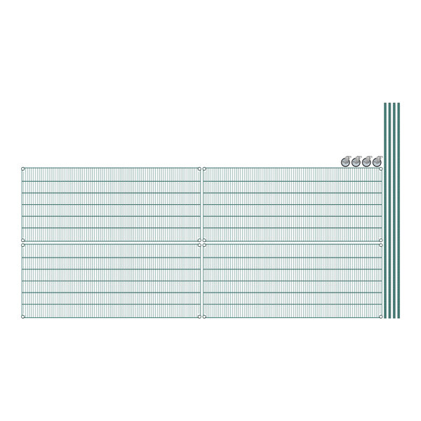 A grid with blue lines and dots.