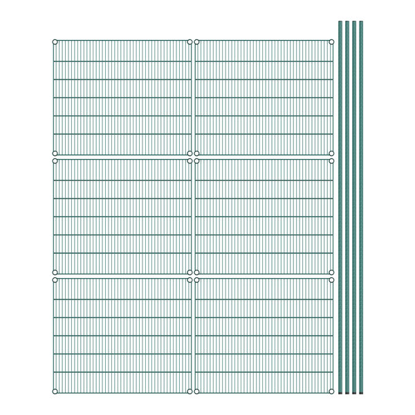 A white grid paper with green lines.
