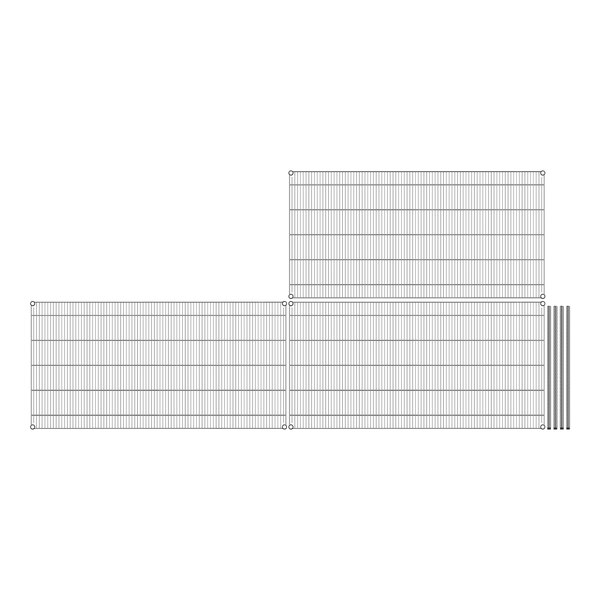 A white rectangular wire grid with black lines.