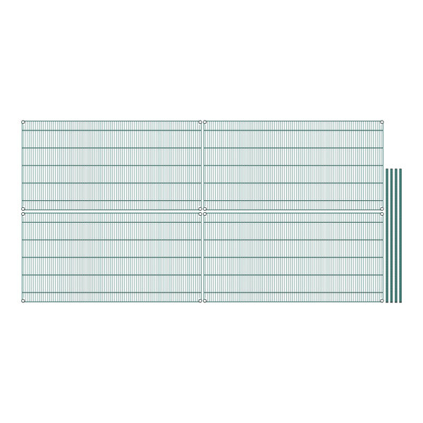 A grid paper with blue lines and dots on a white background.