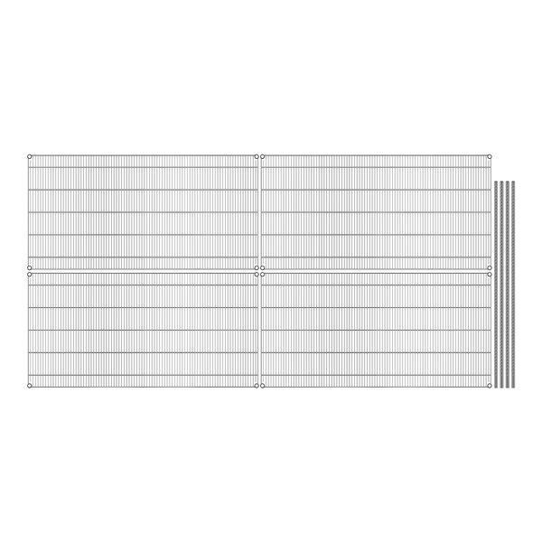 A grid of metal with a white background.