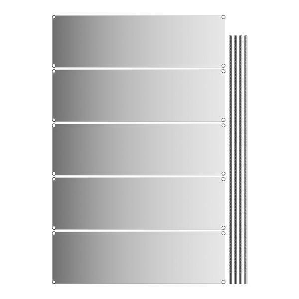 A white rectangular object with metal strips and holes.