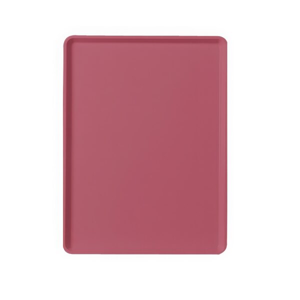 A pink rectangular Cambro dietary tray.