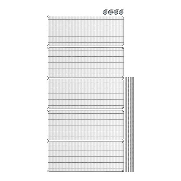 A white grid with black lines.