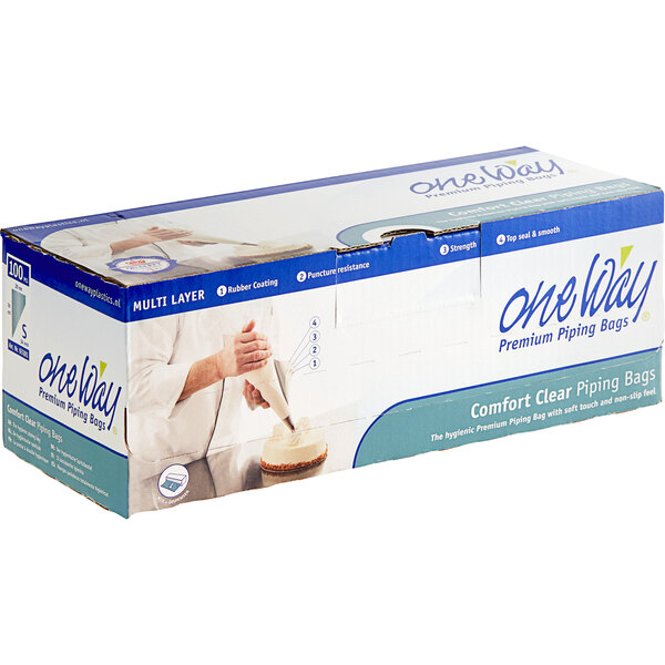 Enjay 14 One Way Clear Disposable Pastry Bag PB 1400CC 100 Roll