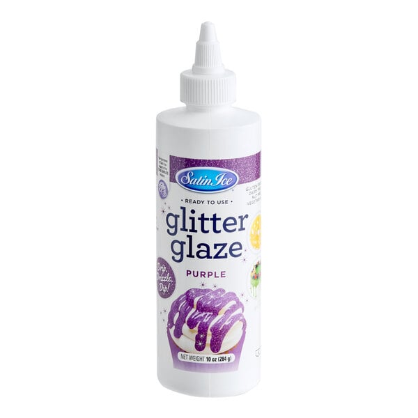 Satin Ice Purple Vanilla Glitter Glaze 10 oz.