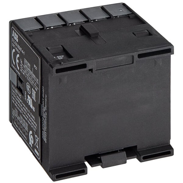 A black MainStreet Equipment contactor with white text on it.