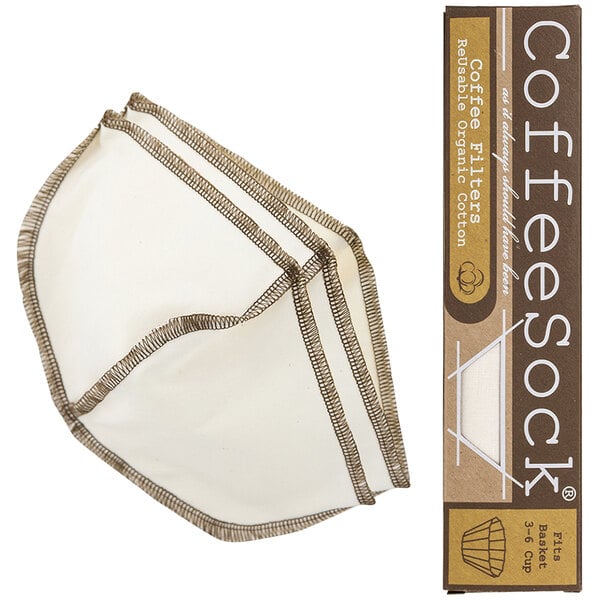 A white rectangular CoffeeSock box with brown and white text.