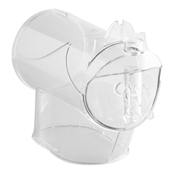 A clear plastic replacement bowl for a 1.6 gallon slushy machine.