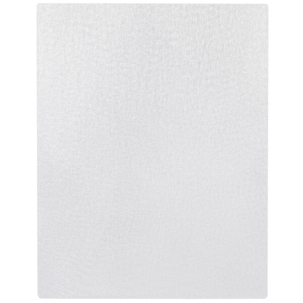 A Menu Solutions Alumitique aluminum menu board with top and bottom strips on a white background.