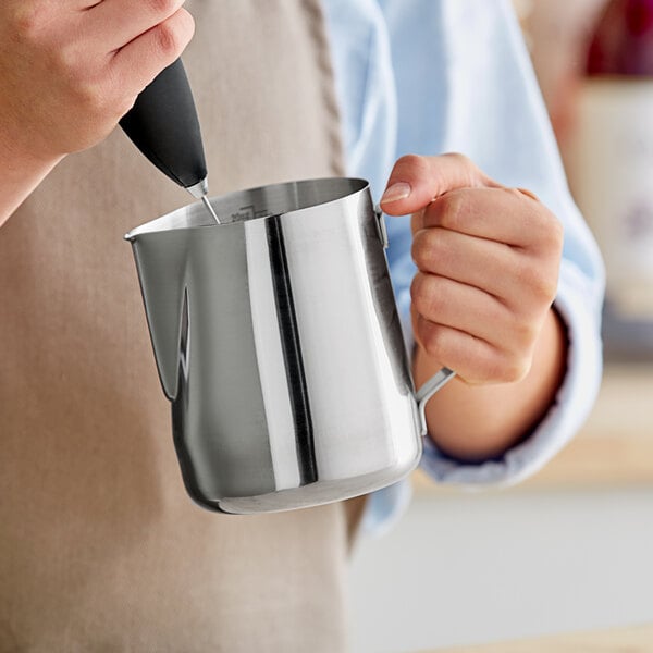 Acopa 20 oz. Stainless Steel Frothing Pitcher with Measuring Lines