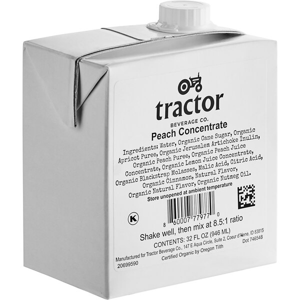 Tractor Beverage Co. Peach Beverage 8.5:1 Concentrate 32 fl. oz.