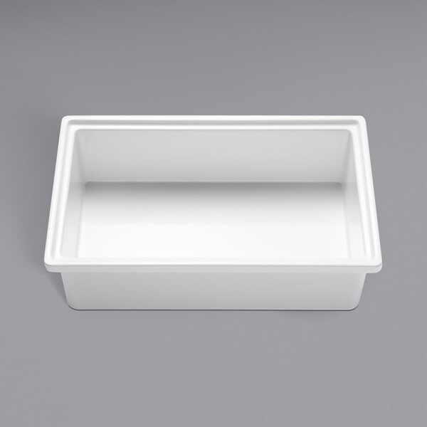 A white rectangular plastic container.