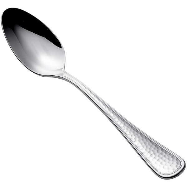 A Bon Chef stainless steel teaspoon with a silver handle.
