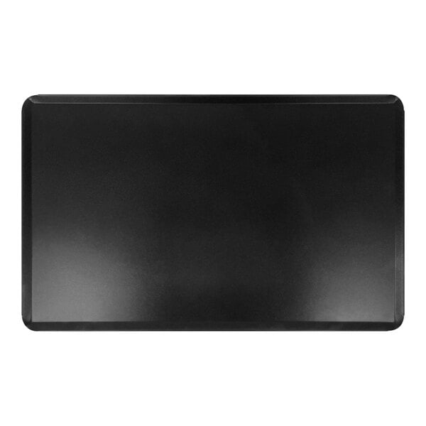 A black rectangular tray with a white background.