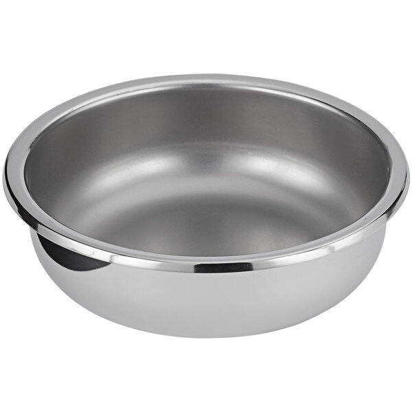 A Spring USA stainless steel bowl with a rim.