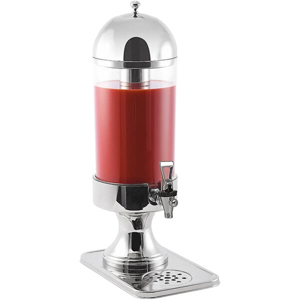 A Spring USA polycarbonate beverage dispenser chamber with red liquid inside.