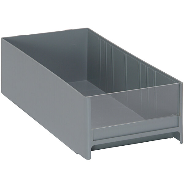 A gray high impact polystyrene drawer for Quantum interlocking cabinets.