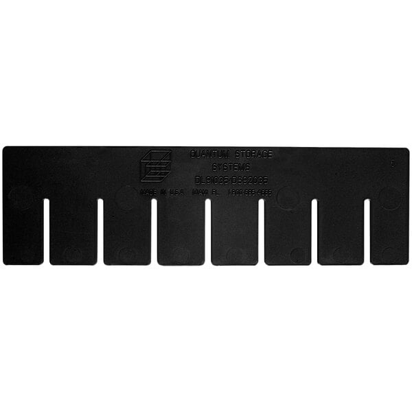 A black rectangular plastic card with six holes and text reading "Quantum Black Short Conductive Divider"