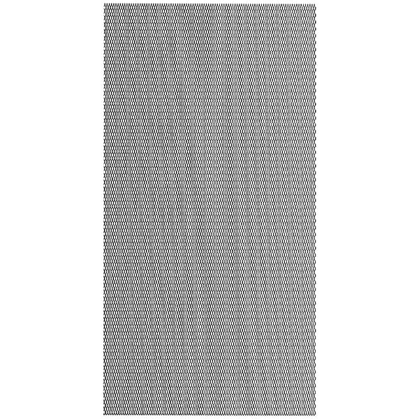 A black and white woven mesh back panel for a Hallowell bulk storage locker.