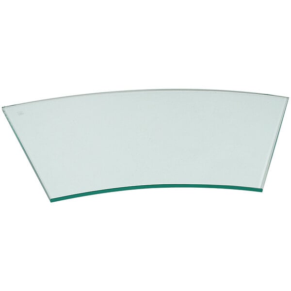 SHELF TEMPERED GLASS TOWERS CURVED 25.6"L X14.4"W"