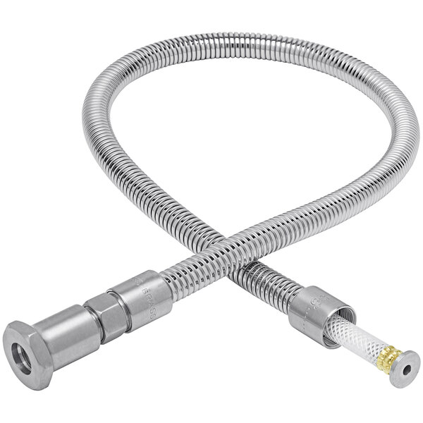 A stainless steel Eversteel flexible hose with metal connectors.