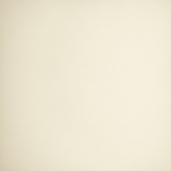 A Lancaster Table & Seating Ruby Red Indoor Cafe Chair with White Vinyl Cushion on a white surface with small dots.