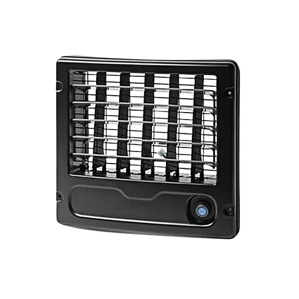 A black square Portacool louver kit with a metal grate.