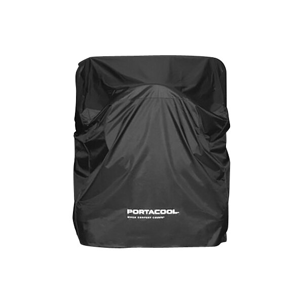A black protective cover for a Portacool Jetstream 260 on a white background.