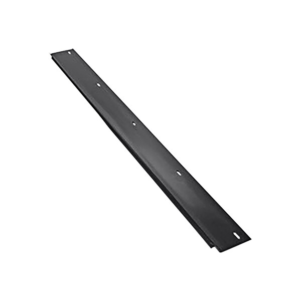 A black metal Portacool media flap with two holes.