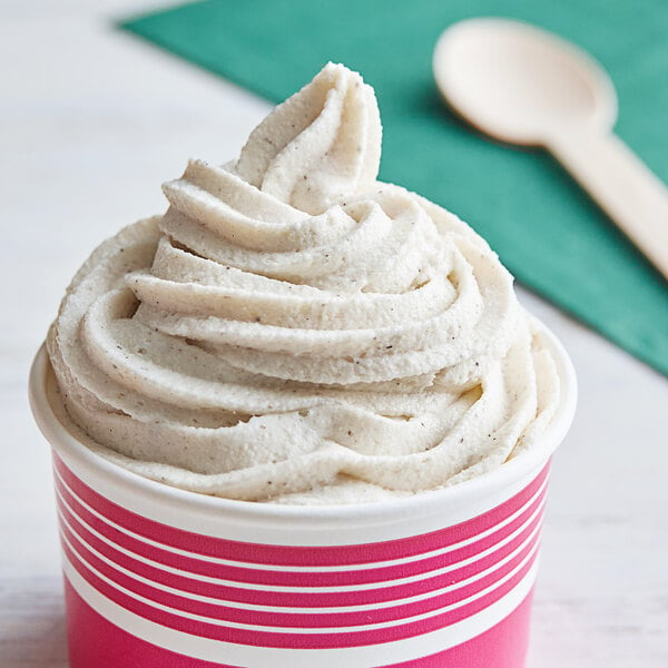 A cup of The Gelato Lab Vanilla Bean soft serve.