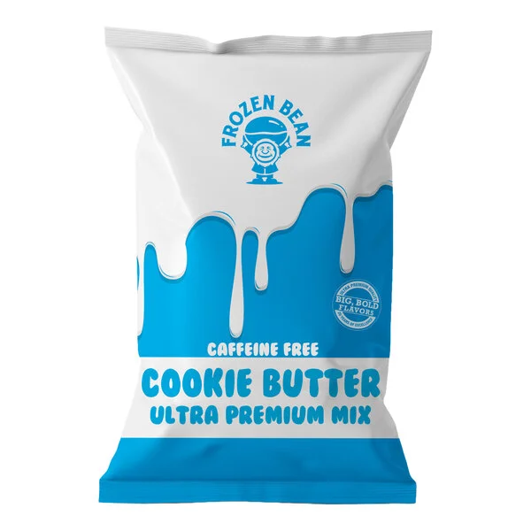 A bag of Frozen Bean Cookie Butter Ultra Premium Mix.