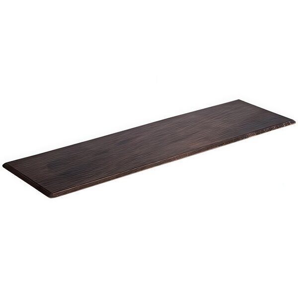 An APS Oak melamine serving tray on a table.