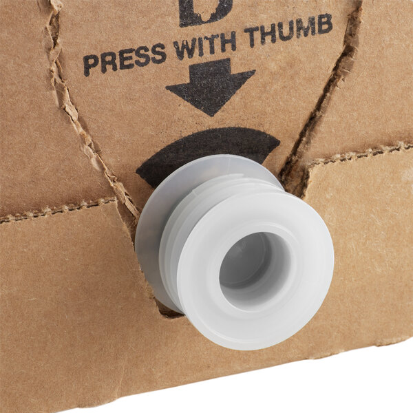 A cardboard box of Pepsi Cola Zero Sugar soda syrup with a white plastic cap on it.