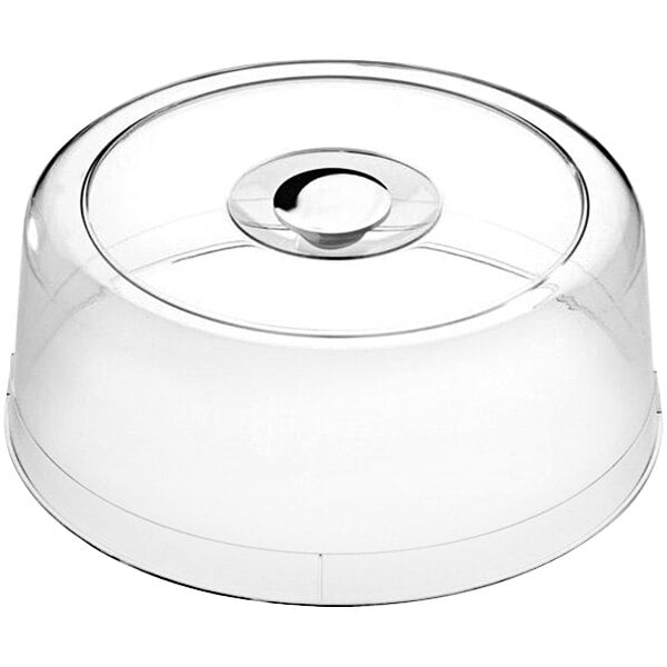 A clear plastic container with a clear lid.