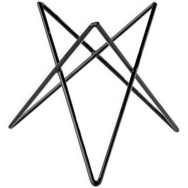 A black metal APS Prisma star buffet stand with four legs.