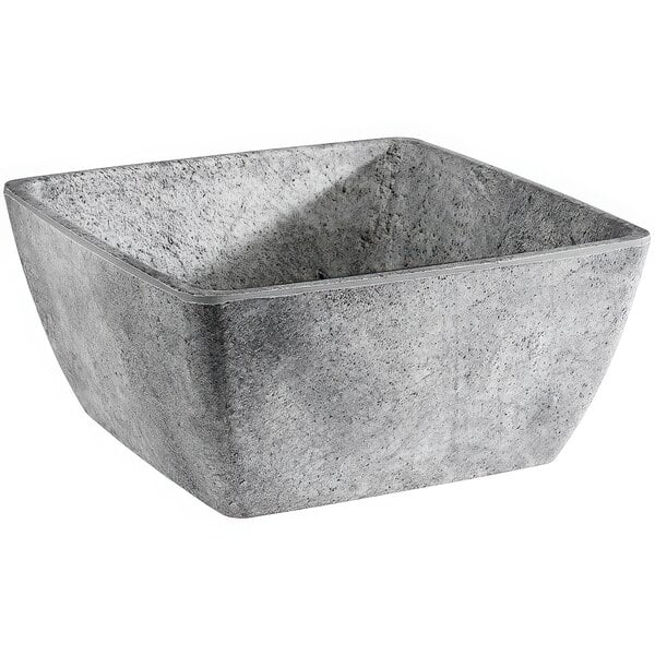 A grey square APS Element melamine bowl.