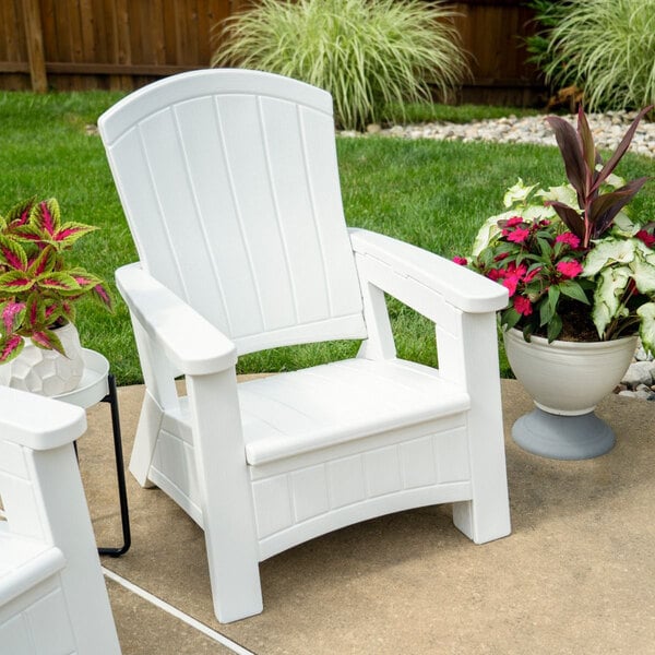 White vinyl adirondack chairs hotsell