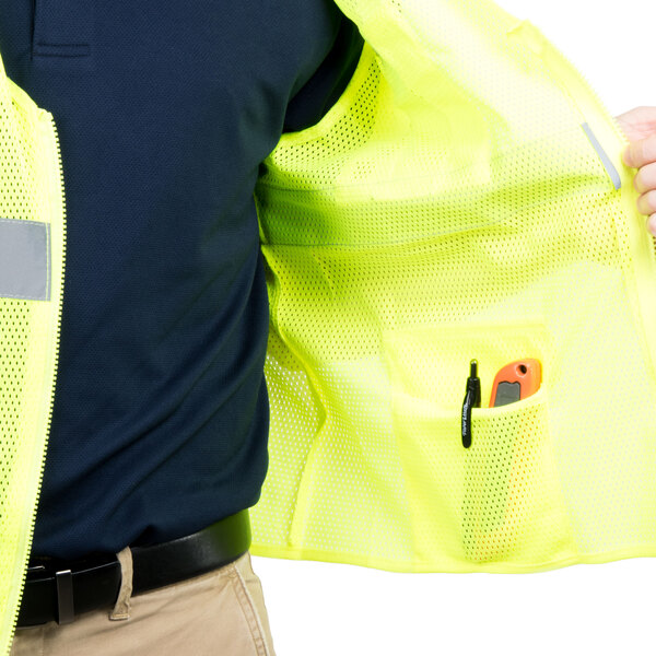 Lime Class 2 High Visibility Surveyor's Safety Vest - Medium