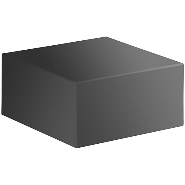 A black plastic display filler cube.