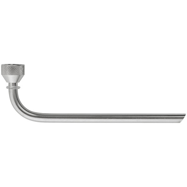 A close-up of a stainless steel and white Abert Cosmo jam and honey dispenser nozzle.