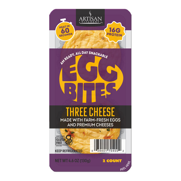 Artisan Kitchens Three Cheese Egg Bites 2-Pack - 7/Case