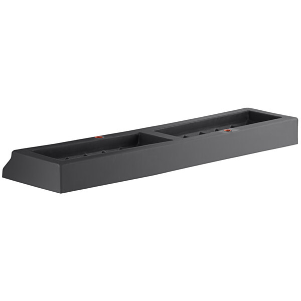 A black rectangular MasonWays platform with two compartments inside.