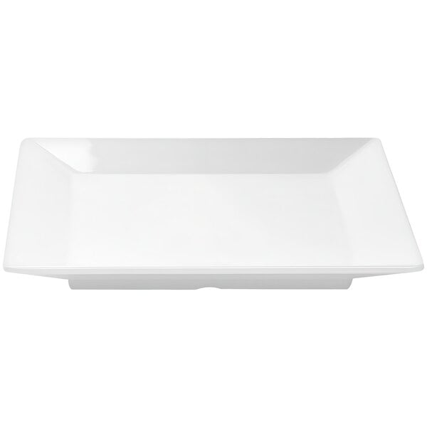 A white rectangular APS Pure melamine tray.