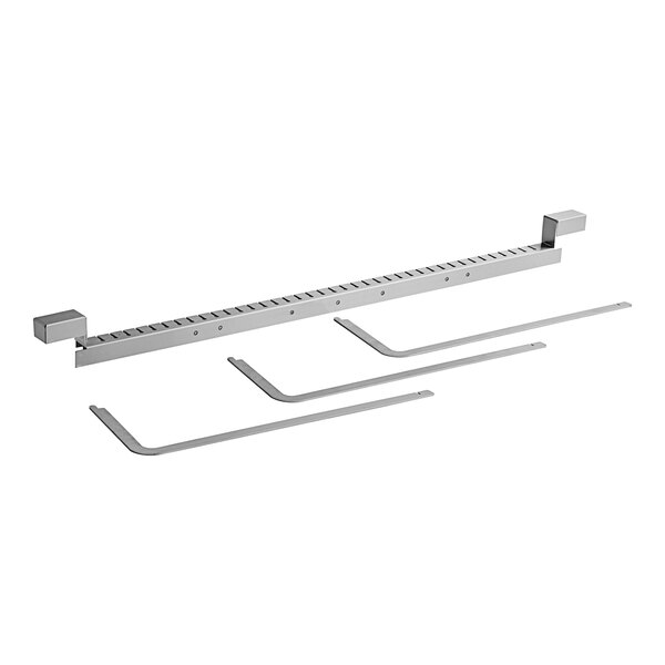 A long metal bar with a bent end and two hooks.