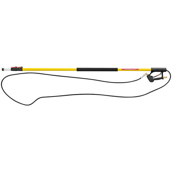 A yellow and black AR North America telescoping pole with a black handle.