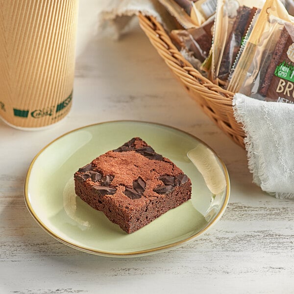 A Peruvian Chocolate Manifesto brownie on a plate.