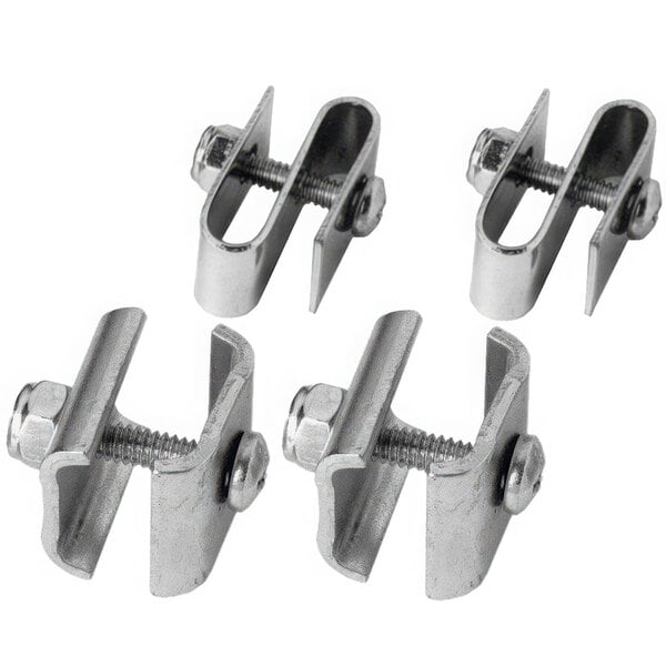 A group of stainless steel Metro Super Erecta mounting clips.